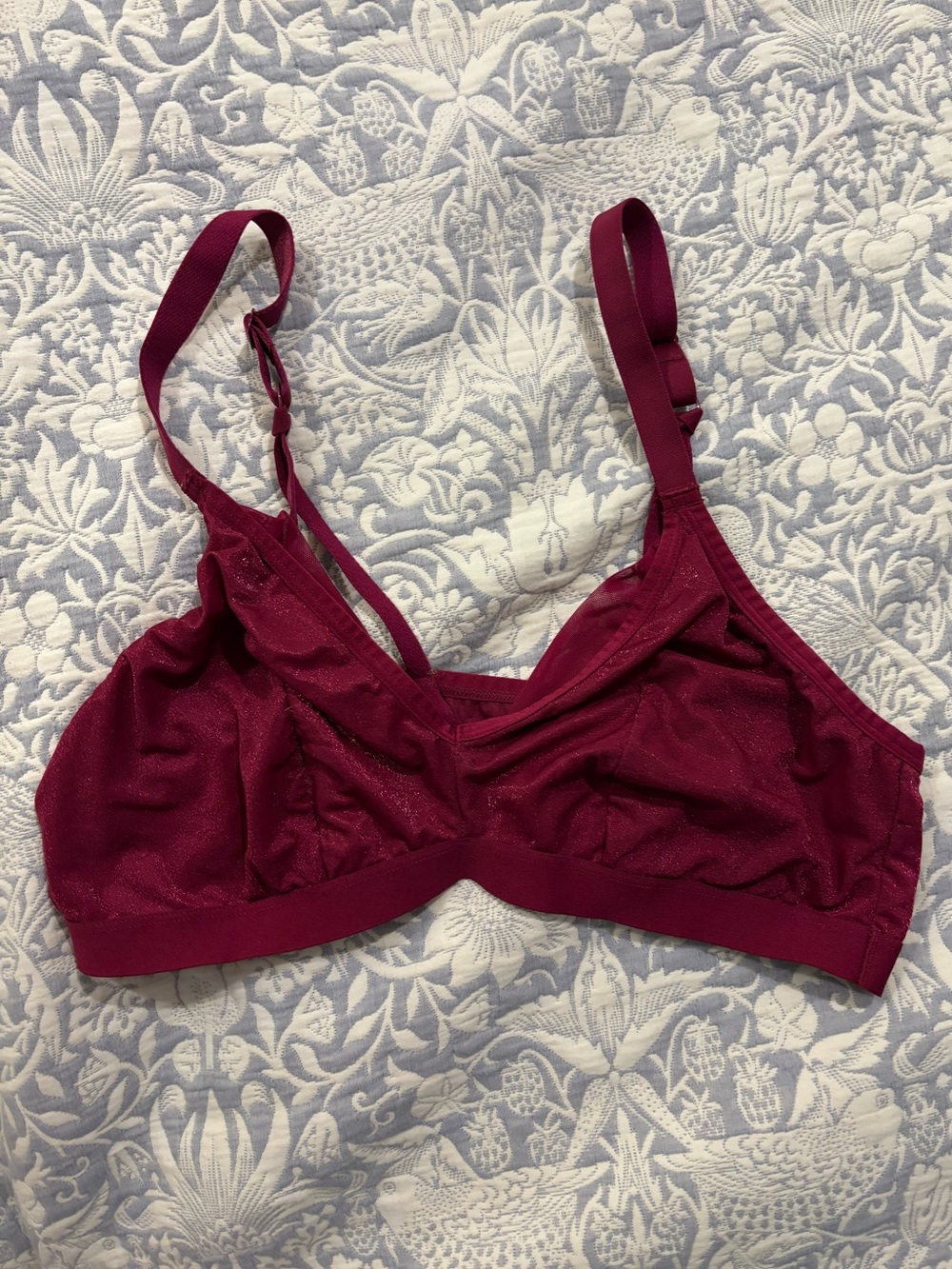 Auden Berry Wireless Bralette in Deep Wine